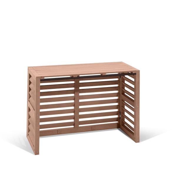 Evolar Klima- & Wärmepumpengehäuse Tropical Teak WPC XS, 600x900x400 MM