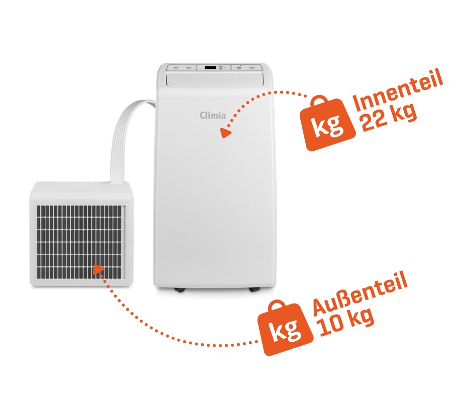 Climia CMK-3500 Inverter Split-Raumklimaanlage mobil (R32)