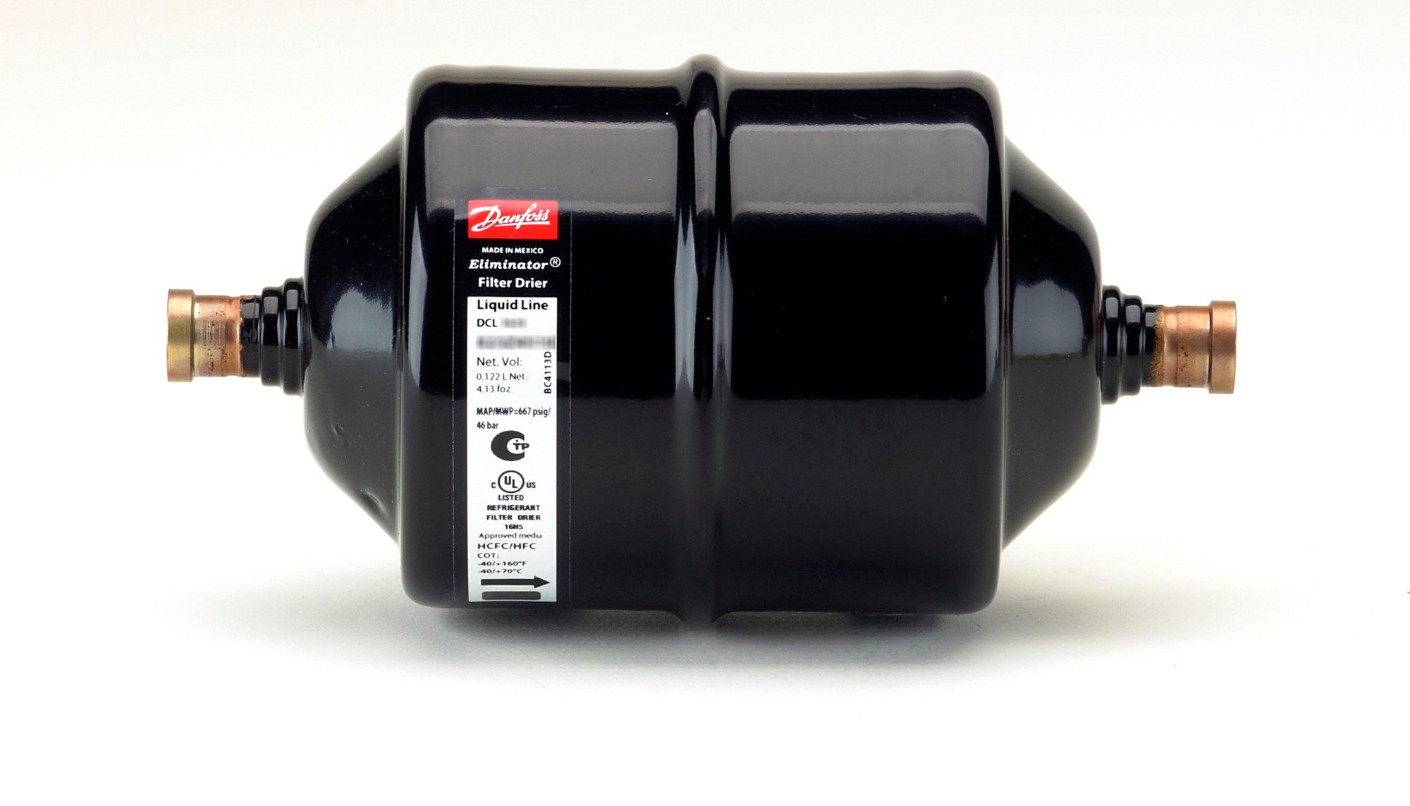 Filtertrockner Danfoss DCL 163S, 10mm ODF, lötbar (023Z4519)