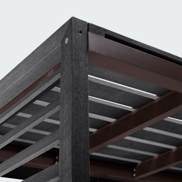 Evolar Klima- & Wärmepumpengehäuse Charcoal Grey WPC Tower, 1600x1200x650 MM