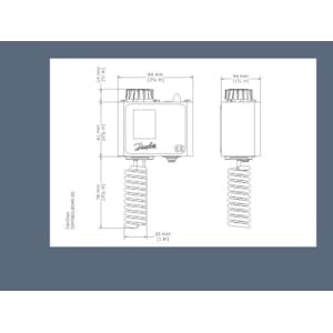 Differenzthermostat DANFOSS KP62, 060L1110, Feldkalibrierung -30..+15°C verstellbare Differenz 2°-10°C
