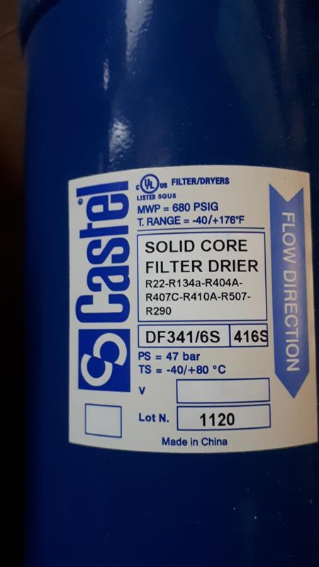 Filtertrockner CASTEL DF341/6S ötanschluss 3/4" ODS