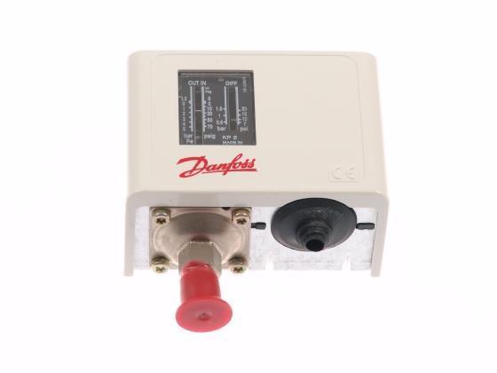 Druckschalter Danfoss Niederdruck, KP2, automatischer Reset, Anschluss 6 mm ODF