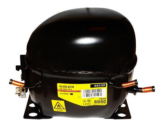 Verdichter SECOP / Danfoss NLE8.8CN, LBP/MBP, R290, 220-240V, 50Hz