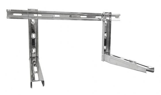 vormontierte einfache Konsole L = 480 mm, H = 400 mm, Tragfähigkeit 80 kg, Edelstahl, NICCONS