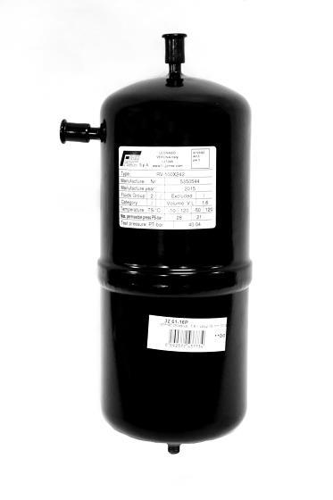 Flüssigkeitsabscheider Frigomec, 1,6 l, Eingang 06 mm ODS, Ausgang 06 mm