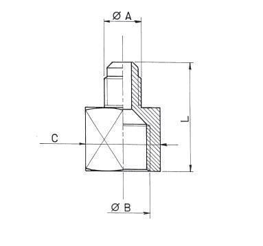 Reduziernippel 5/8' SAE innen x 1/2' SAE außen WIGAM UR3-810, 1 Stk