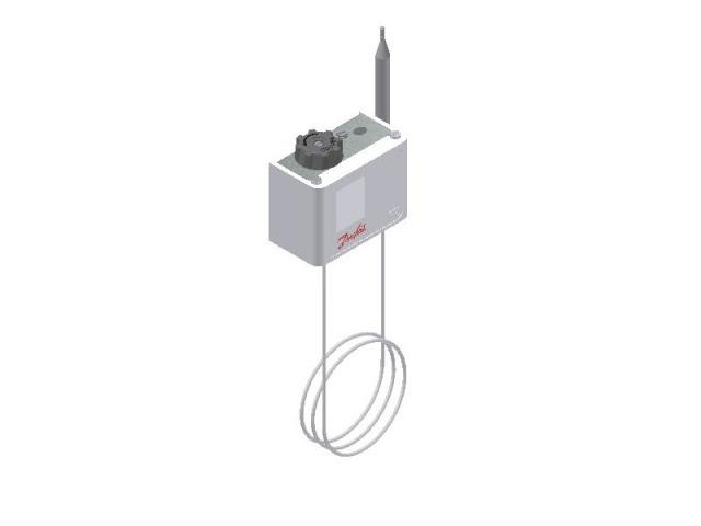 Differenzthermostat DANFOSS KP71, 060L1113, Feldkalibrierung -5..+20°C verstellbare Differenz 2°-10°C Kapillarrohr 2000 mm - Fühler ø 9,5x115 mm