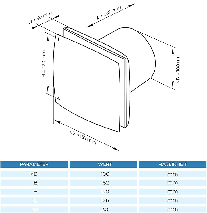 Axialventilator Albatros 100 Alba FS