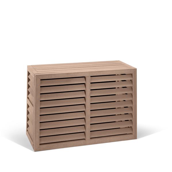 Evolar Klima- & Wärmepumpengehäuse Tropical Teak WPC XS, 600x900x400 MM