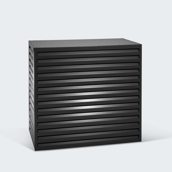 Evolar Klima- & Wärmepumpengehäuse Schwarz Aluminium L, 1100x1200x650 MM