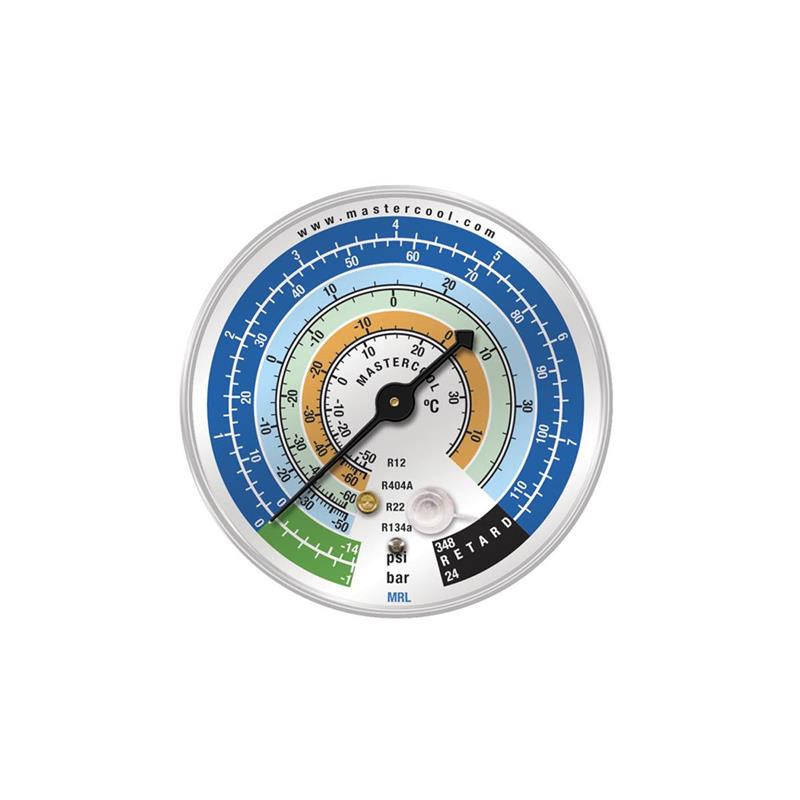 Ersatz Manometer 63mm, LP Niederdruck, Psi/Bar/°C, R12-22-134a-404A