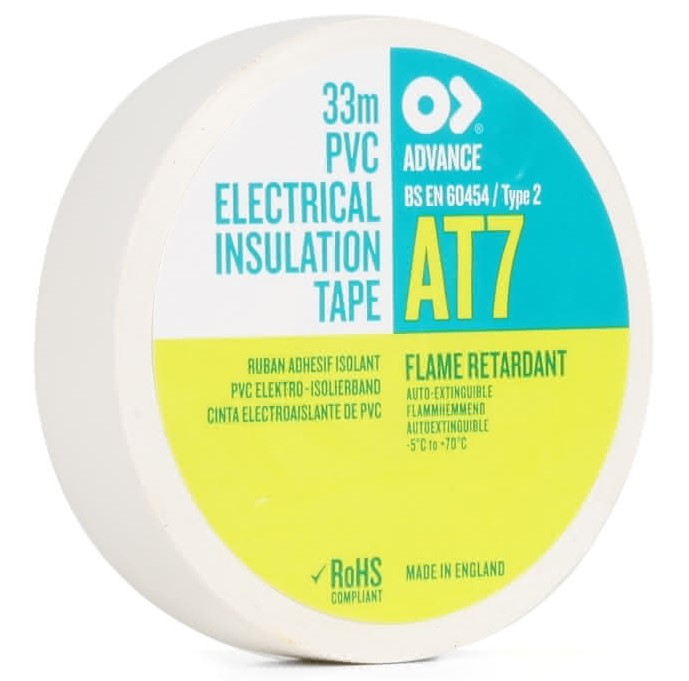 Advance Elektro-Isolierband AT7 104277, 33 m, 25 mm breit, weiss