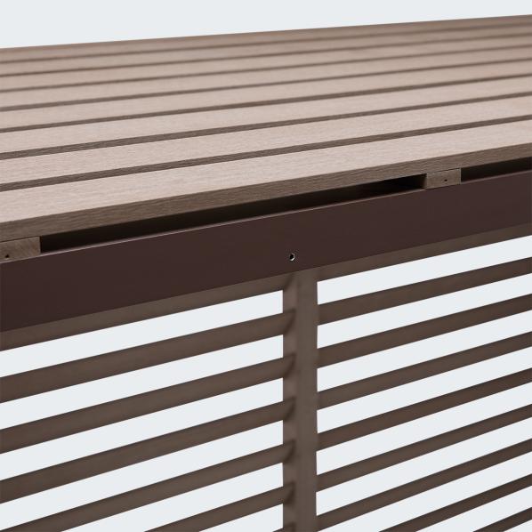 Evolar Klima- & Wärmepumpengehäuse Walnut Grey WPC XL, 1300x1700x750 MM