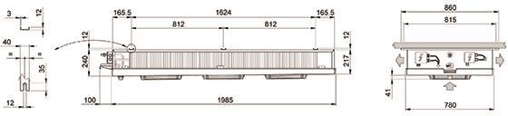 Verdampfer ECO - LUVATA GDE313E4, 8,2 [kW] (dT 8 st., R404A) ohne Abtauung