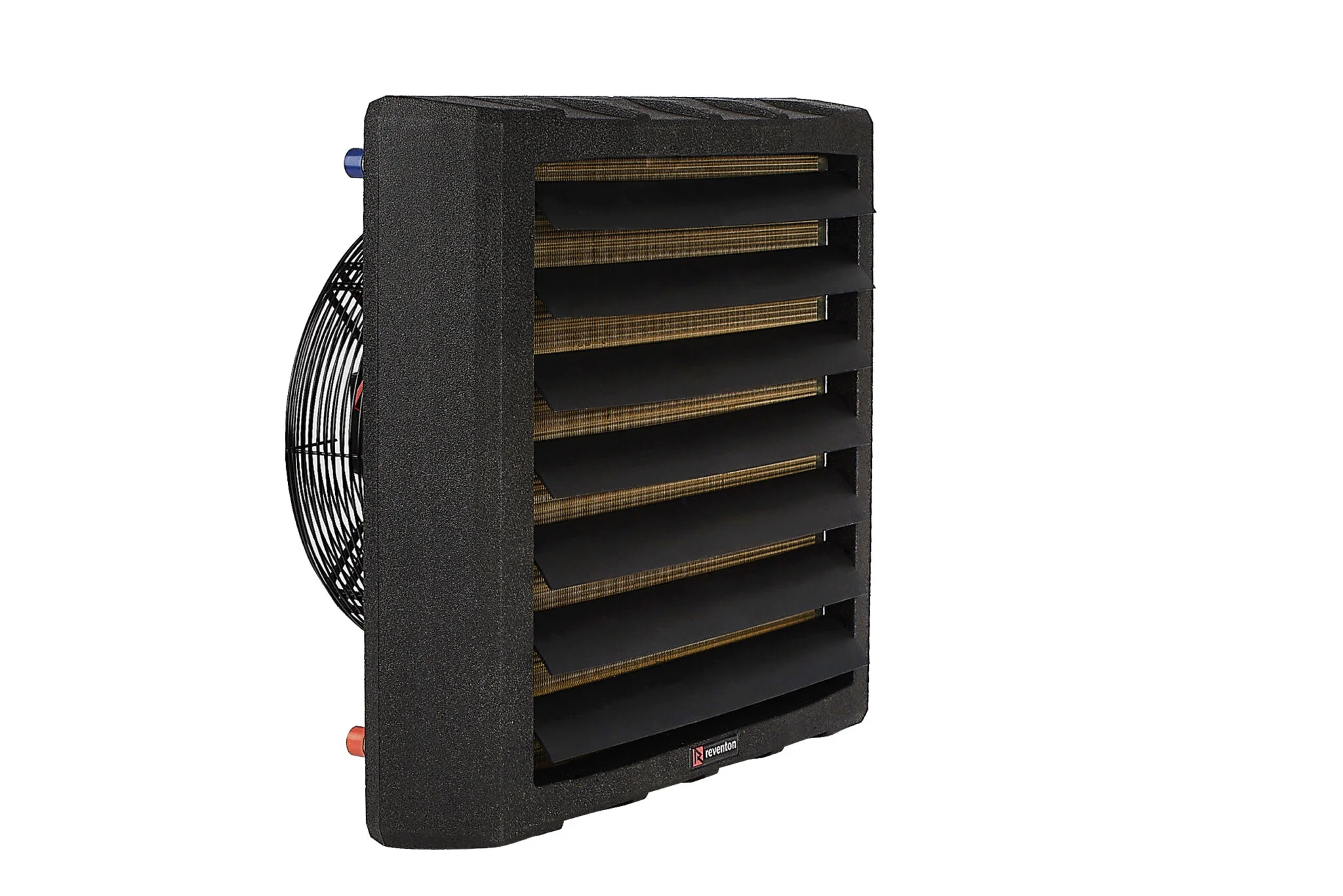 Reventon Wasser-Lufterhitzer Serie FARMER 230V AC Farmer HCF IP54-3S 44,3kW*
(Heizleistung: 90/70°C Wassertemperatur, 0°C Raumtemperatur, 3te Stufe)
