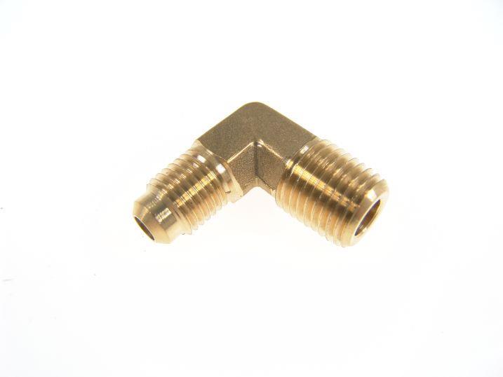 Messing Winkelstück - 90° - 1/4" SAE x 1/4" NPT