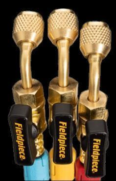 Kältemittel Premium-Füllschlauch Satz 1,5 m (rot, blau, gelb) 5/16" + 1/4" SAE - Fieldpiece HR3BM - A1 & A2L