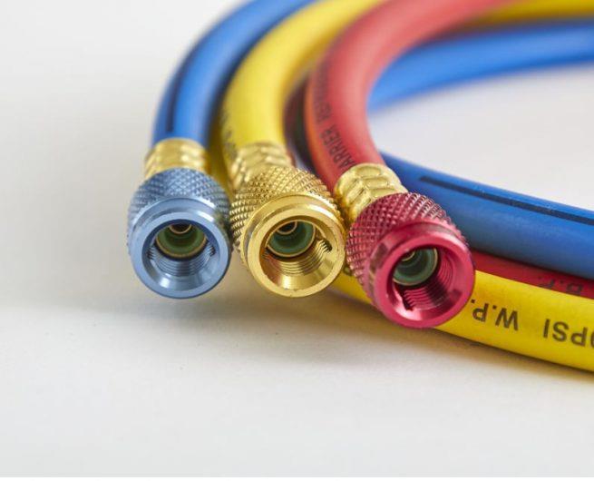 CPS 3er Pack Premium Sicherheits Füllschläuche (183 cm) mit 5/16 Zoll SAE FM + 5/16 Zoll Sicherheitsanschluss