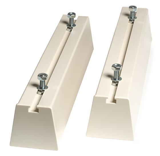 Bodenstütze, L = 450 mm, H = 80 mm, AP, Paar, Tragfähigkeit 300 kg, RAL1013