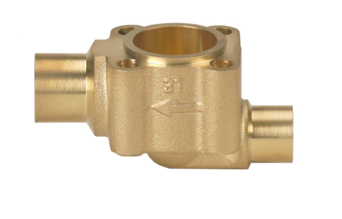 Thermostatisches Expansionsventil Unterteil Danfoss TE5, gerade, Eintritt, Austritt 12x16 mm