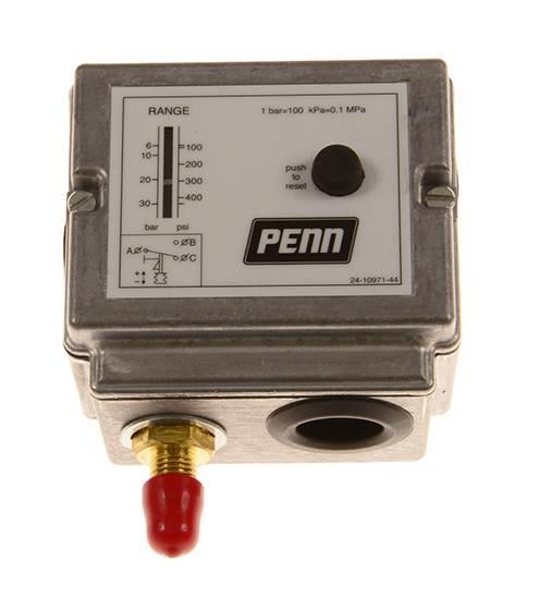 Johnson Controls Druckschalter, Hochdruck, P77BEA-9350, 3,0 - 30,0 [bar], manuelle Rückstellung 7/16"-20UNF