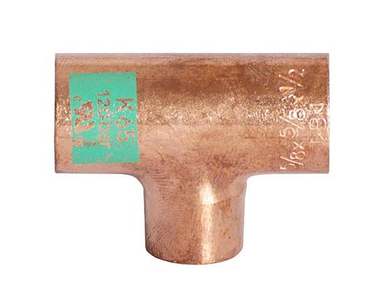 Cu T-Reduzierstück K65, Innen, 1/2 "x1/2 "x1/2", 12x12x12 mm