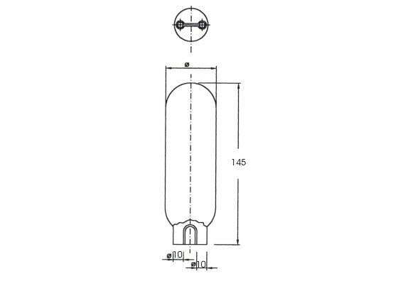 Sammler DE.NA, 24 x 145 mm, Anschluss 10 x 10 mm