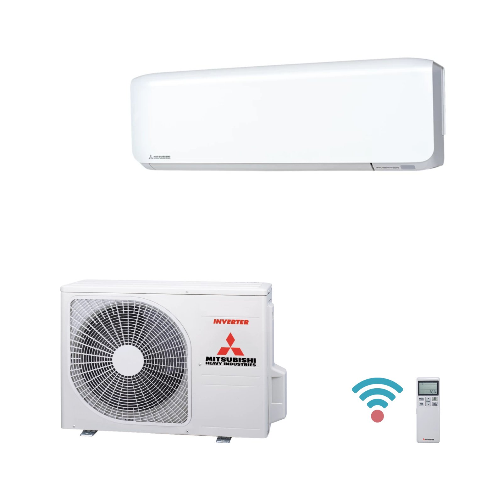Mitsubishi Heavy Klimaanlagen-Set: Innengerät SRK20ZS-WF & Außengerät SRC20ZS-W – 2,0 kW – R32, Mono-Split