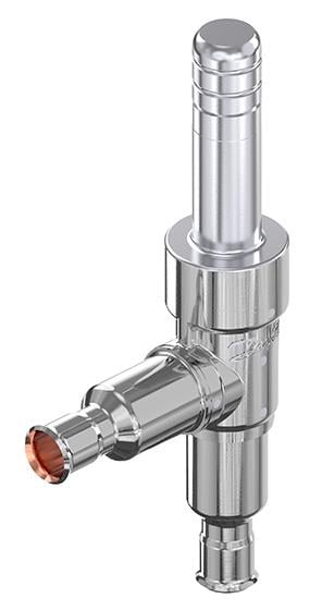 Magnetventil Danfoss EVUL 4, R744 / CO2, NC, Winkel 1/4" ODF