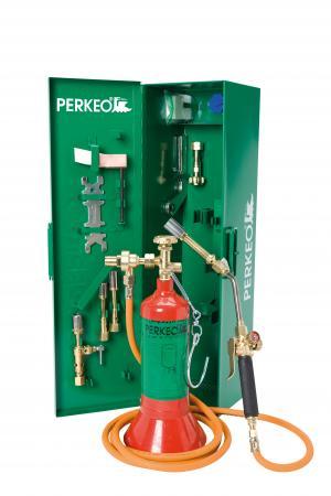 PERKEO Propan Hart- und Weichlötanlage im Transport-Stahlblechkasten, G3/8" LH