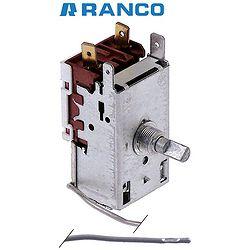 THERMOSTAT RANCO K50-L3251, 2 Kontakte 6A 250V Kapillarrohr 2000 mm halbmondförmiger Stift ø 6x4,6 mm, kalt +1°C, warm +11C°