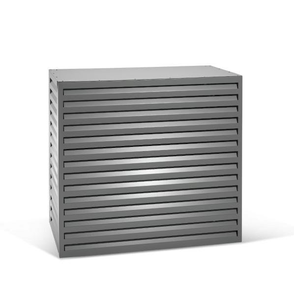 Evolar Klima- & Wärmepumpengehäuse Leichtes Anthrazit Aluminium L, 1100x1200x650 MM