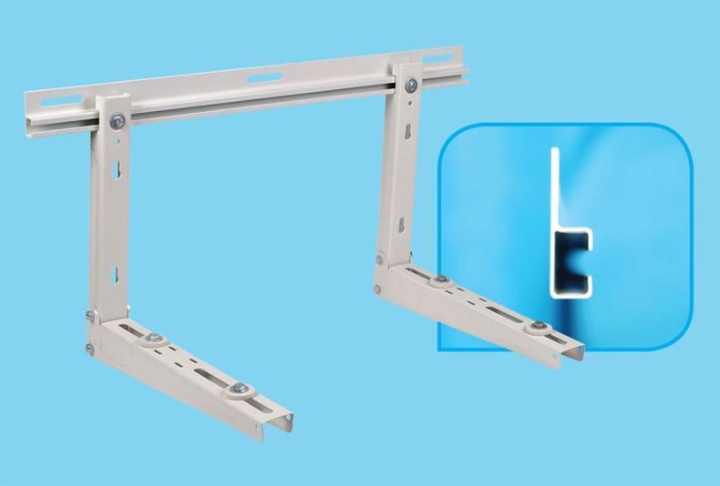Wandkonsole lackiert mit Traverse (U-Profil) SBU 01 - 850x400x450 mm 75+75 kg