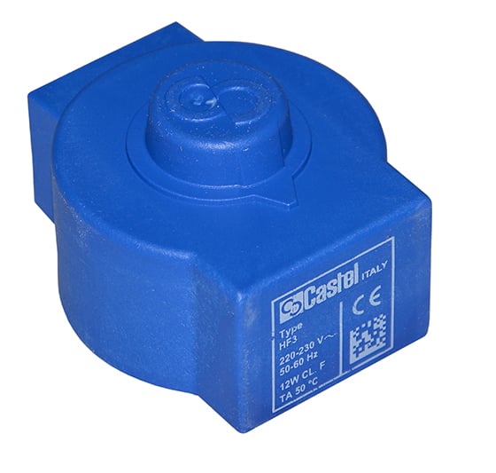 Spule für Magnetventil Castel, 9320/RA6, HF3, 12W, 220-230V, 50/60HZ