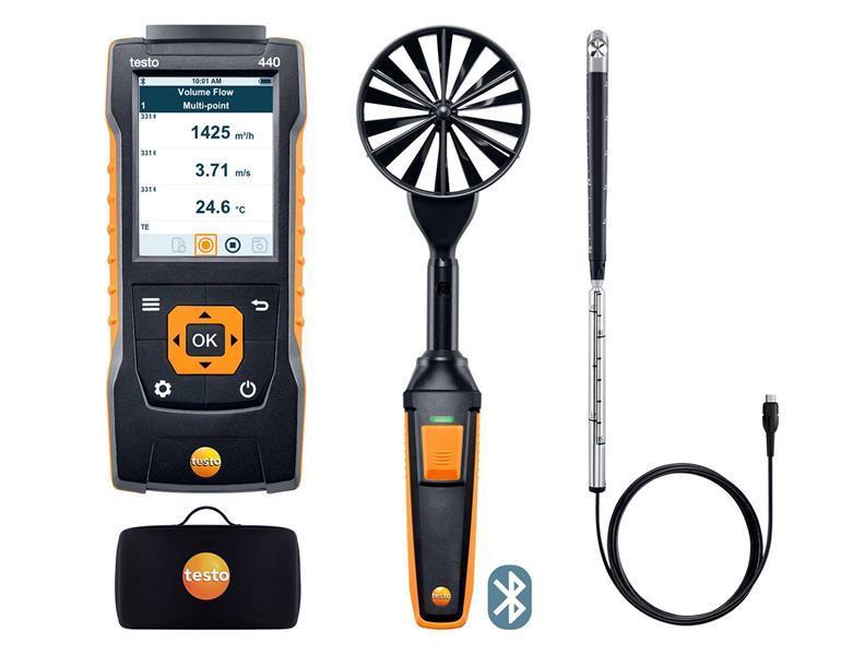 testo 440 Strömungs-KombiSet 2 mit Bluetooth, 0563 4407