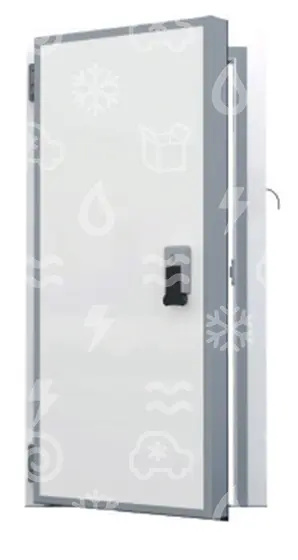 Kühltruhe, Wandschrank, Schneeflockenmuster, Metallrahmen, Türgriff