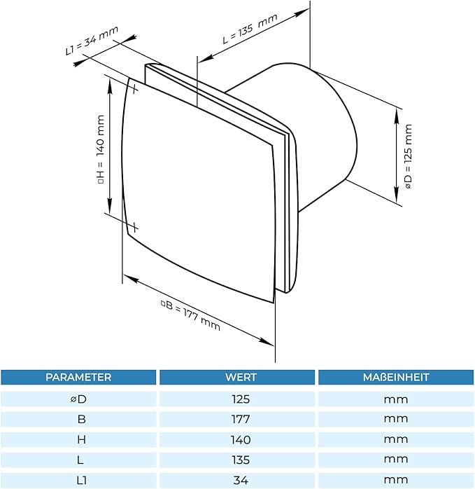 Axialventilator Albatros 125 Alba FS