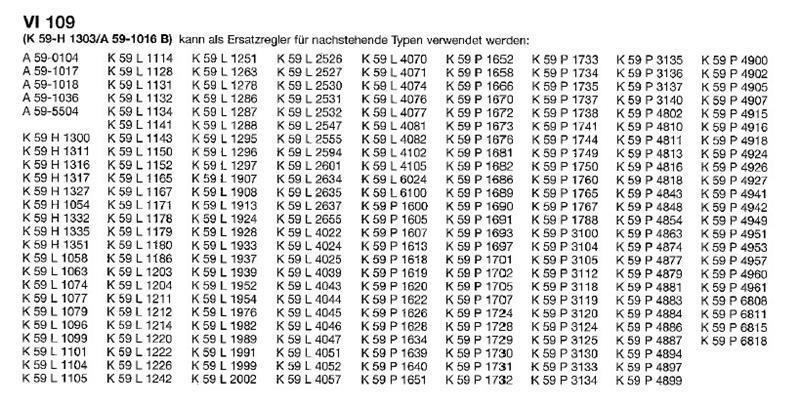 Thermostat KIT VI109 - RANCO K59-H1303002, Kapillarrohr 2000mm, Regelbereich - 21/+ 4.5 °C, 250V, 6(6) A (für Kühlschrank)
