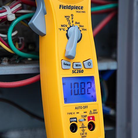 Kompaktes Zangenamperemeter mit Echt-Effektivwert-Anzeige SC260 FIELDPIECE