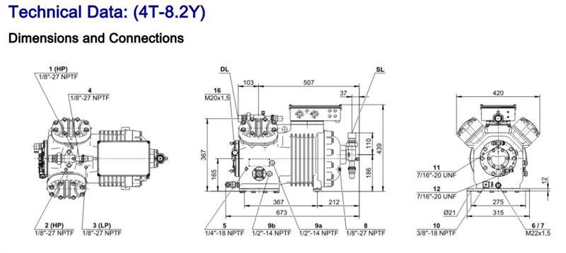 Hubkolbenverdichter halbherm. Bitzer 4T-8.2Y-40P