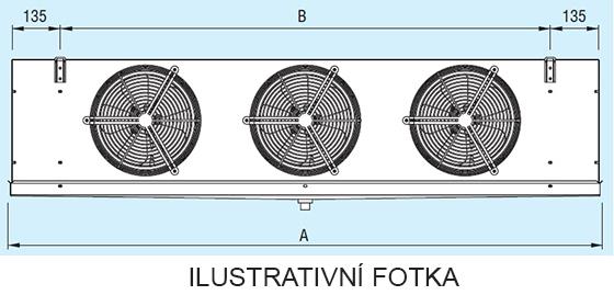 Verdampfer ECO - Luvata GCE252E6ED, 2,81 kW (dT 8 st., R404) mit Abtauung