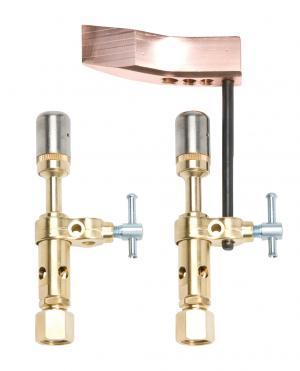 PERKEO Propan-Weichlöteinsatz mit Kupferstück, Hammerform-gekröpft, G3/8" RH