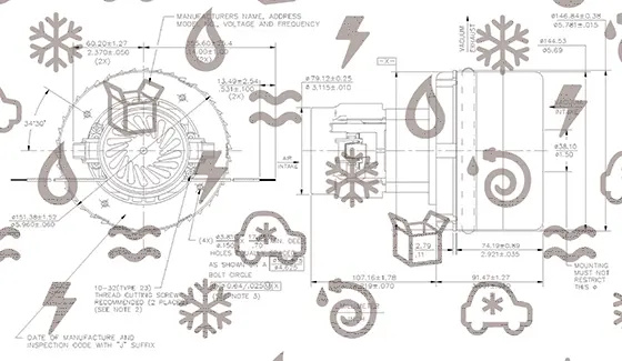 Staubsaugermotor 650 W/24 V DC, AMETEK LAMB 116514-13, Peripheriegerät Bypass, 5,7", 3-st.
