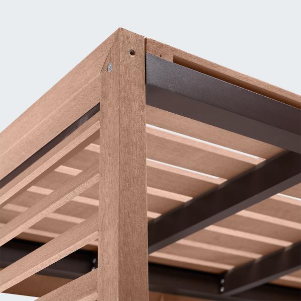 Evolar Klima- & Wärmepumpengehäuse Tropical Teak WPC XL, 1300x1700x750 MM