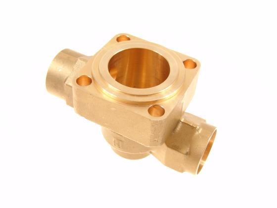 Thermostatisches Expansionsventil Unterteil Honeywell TMX - gerade, Anschluss 12+16x16+22mm ODF
