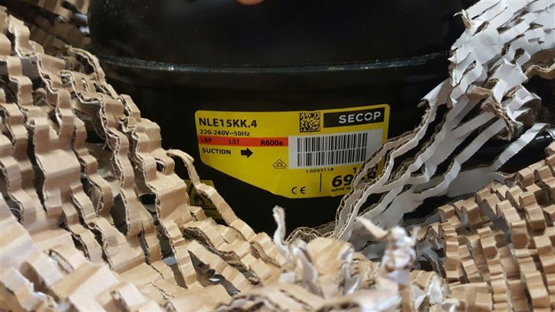 Verdichter SECOP / Danfoss NLE15KK.4, HBP/LBP R600a, 220-240V, 172W (-25°C) - nicht lieferbar, ersetzt durch NLX15KK.3