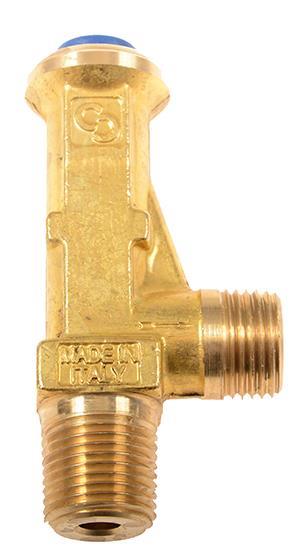 Sicherheitsventil CASTEL 3061/4C450, Anschluss: 1/2" NPT, 1/2" G, CO2, 45,0 bar