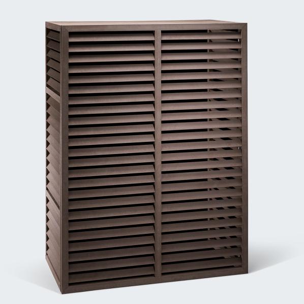 Evolar Klima- & Wärmepumpengehäuse Walnut Grey WPC Tower, 1600x1200x650 MM