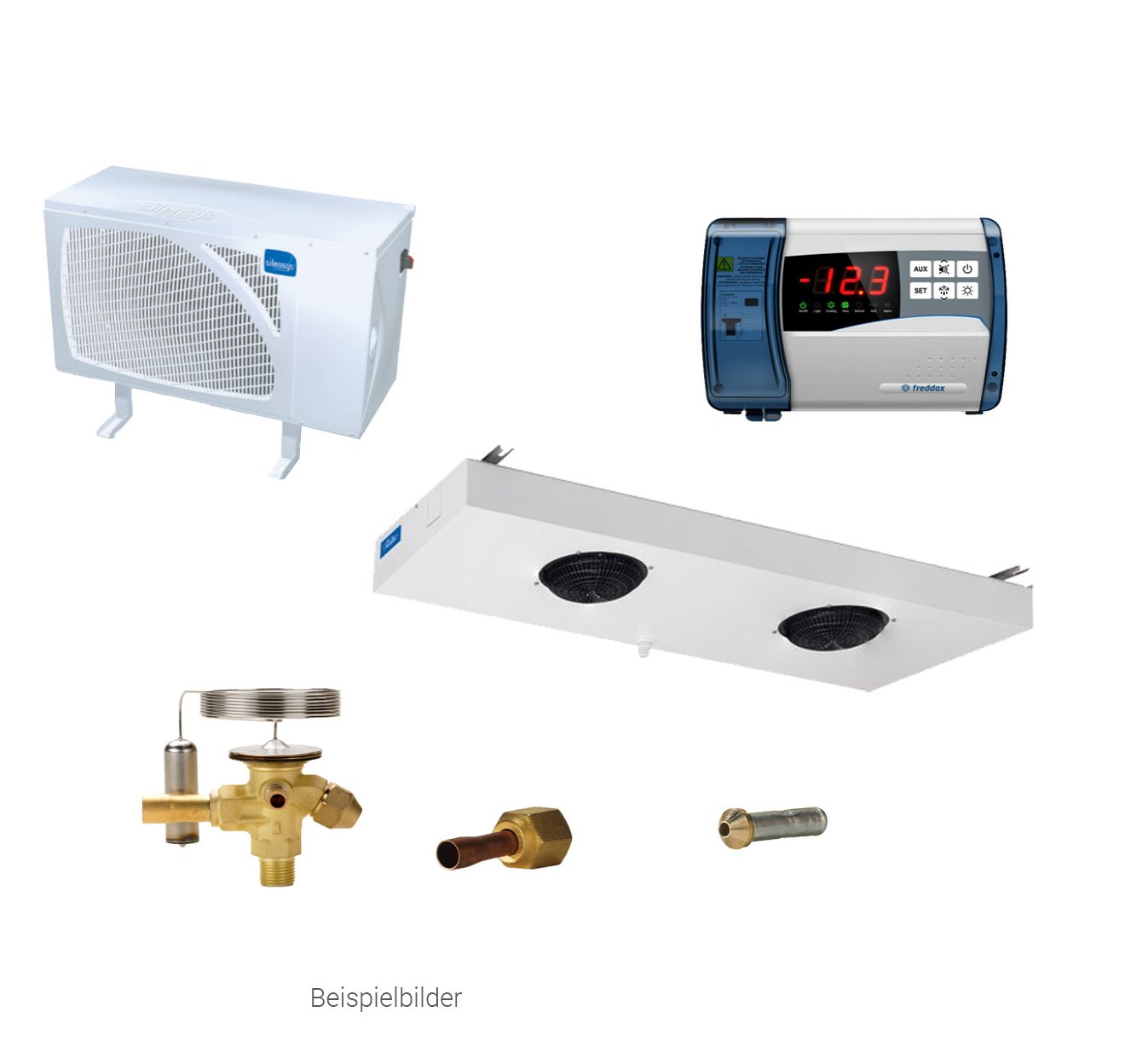 Kälteset A2L Normalkühlung mit elektrischer Abtauung Außenaufstellung, R454C, 1,8 kW, bis 35 m³